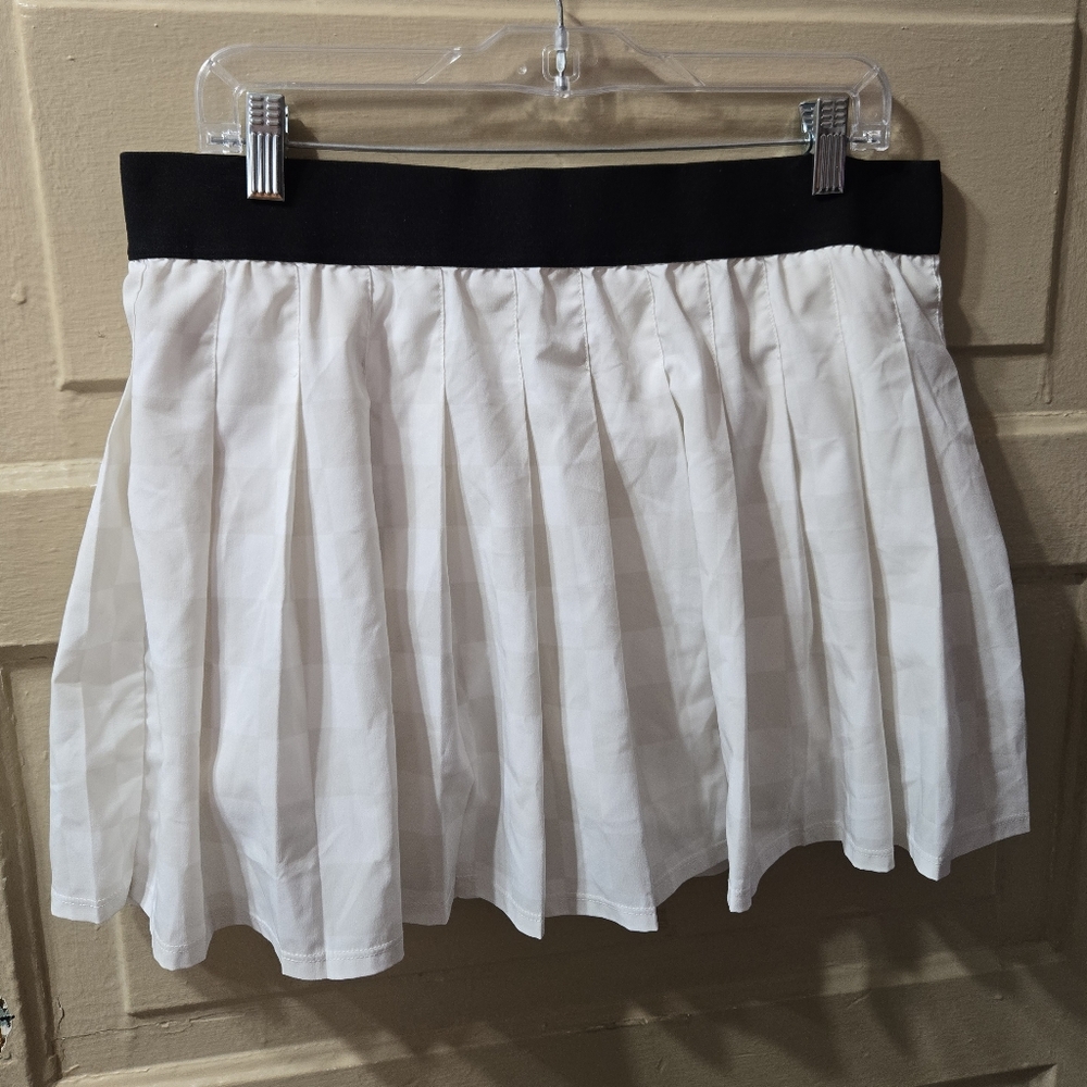 JoyLab White Checkered Activewear Tennis Skort GUC Size: XL